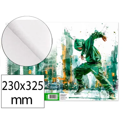 ARTIST Bloc Dibujo Liderpapel Artistico Urban Espiral 230X325MM 20 Hojas 130G/M2 Sin Recuadro Perforado