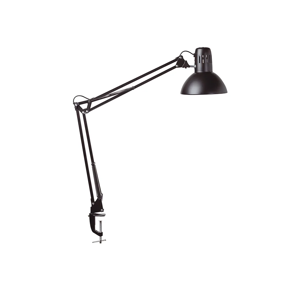 Lampara de Escritorio Maul Metal 57W Doble Brazo Cabezal Orientable Pinza Negra