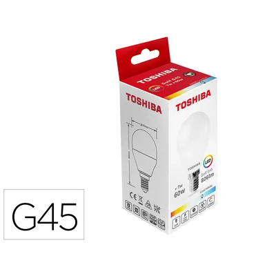 TOSHIBA Bombilla Led Toshiba G45 E14 7W 6500K Luz Fria