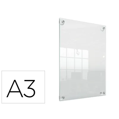 NOBO Marco Porta Anuncios Nobo Acrilico Transparente Mural Removible DIN A3 Sin Marco 348X24X471 MM