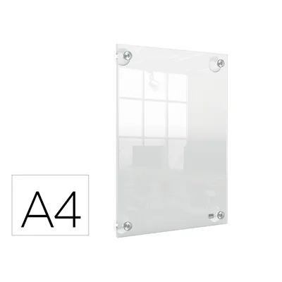 NOBO Marco Porta Anuncios Nobo Acrilico Transparente Mural Removible DIN A4 Sin Marco 261X24X346 MM