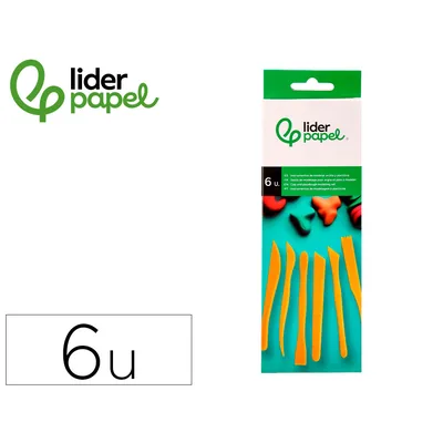 DAS Instrumentos de Modelar Liderpapel para Arcilla y Plastilina Caja de 6 Piezas Surtidas