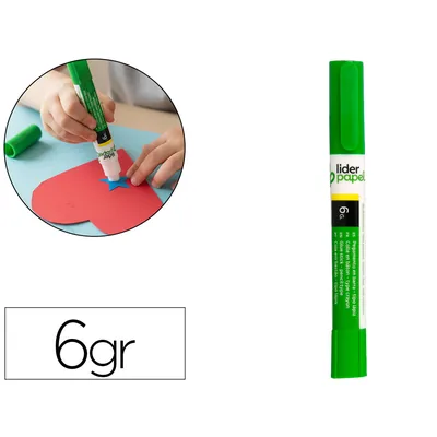 LIDERPAPEL Pegamento Liderpapel en Barra 6 G Boligrafo con Clip
