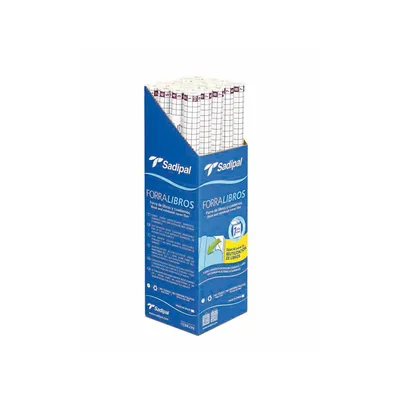 SADIPAL Rollo Plastico Adhesivo Sadipal 0.33X1.50 M 50 Mc Forralibros Removible 1 Año