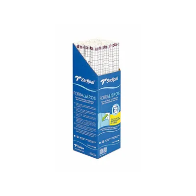 SADIPAL Rollo Plastico Adhesivo Sadipal 0.50X1.50 M 50 Mc Forralibros Removible 1 Año