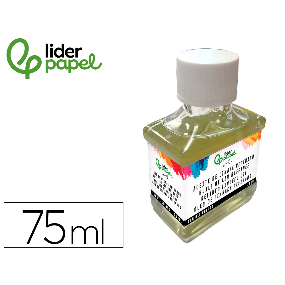 Aceite de Linaza Liderpapel Refinado Bote de 75 ML