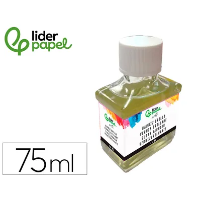 LIDERPAPEL Barniz Liderpapel Acabado Brillante para Pintura Bote de 75 ML