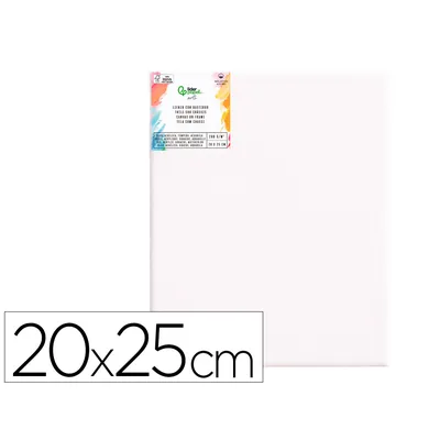 LIDERPAPEL Bastidor Liderpapel 3P Lienzo Grapado Parte Trasera Algodon 100% Bordes Madera 20X25 CM Gramaje 280G/M2 Certificado
