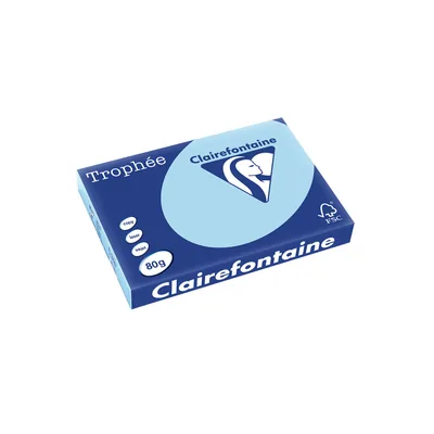 TROPHEE Papel Color Trophee DIN A3 80 GR Azul Celeste Pastel Paquete de 500 Hojas