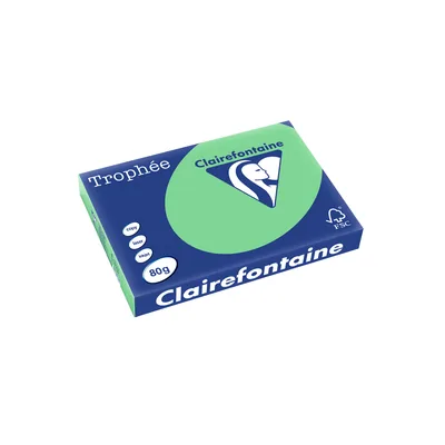 TROPHEE Papel Color Trophee DIN A3 80 GR Verde Pastel Paquete de 500 Hojas
