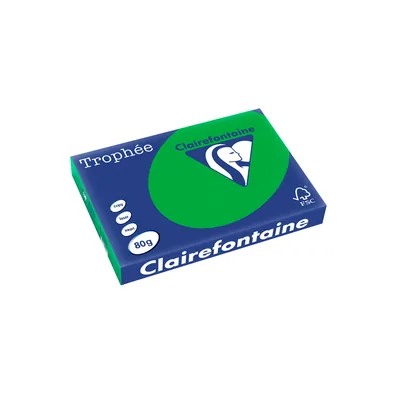TROPHEE Papel Color Trophee DIN A3 80 GR Verde Intenso Paquete de 500 Hojas