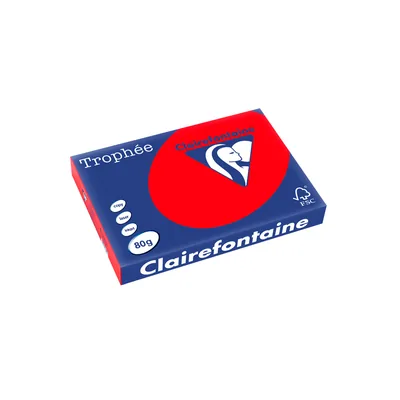 TROPHEE Papel Color Trophee DIN A3 80 GR Rojo Coral Paquete de 500 Hojas