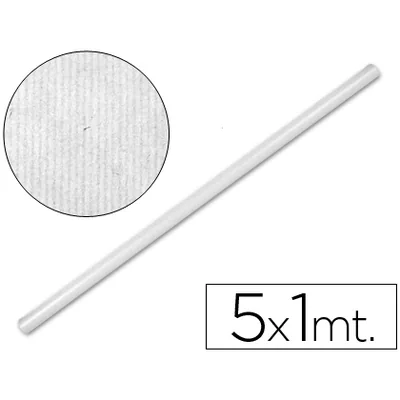LIDERPAPEL Papel Kraft Liderpapel Blanco Rollo 5X1 M