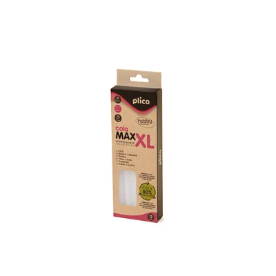 PLICO Barra Termofusible Plico Cola Maxi Xl Reciclada 11,5 MM de Diametro X 200 MM de Alto Blister de 12 Unidades