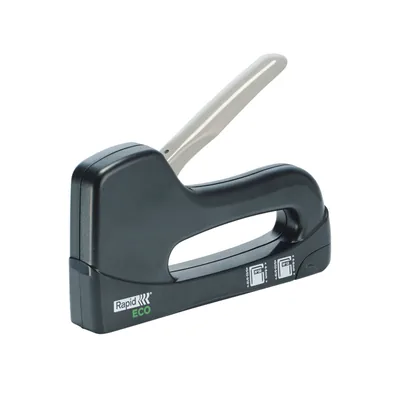 RAPID Grapadora Rapid Clavadora Eco Color Negro Utiliza Grapas Nº 13 y Nº 53