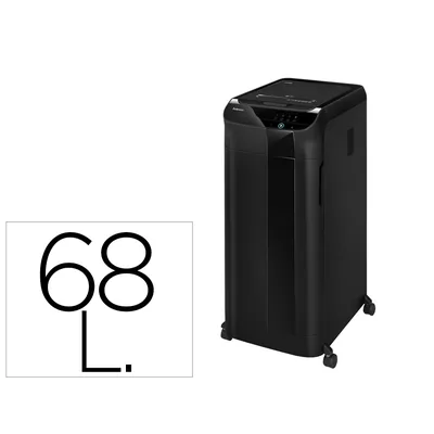 FELLOWES Destructora de Documentos Fellowes 450C Capacidad de Corte 450 Hojas Destruye Grapas Clips Tarjetas y CD 68