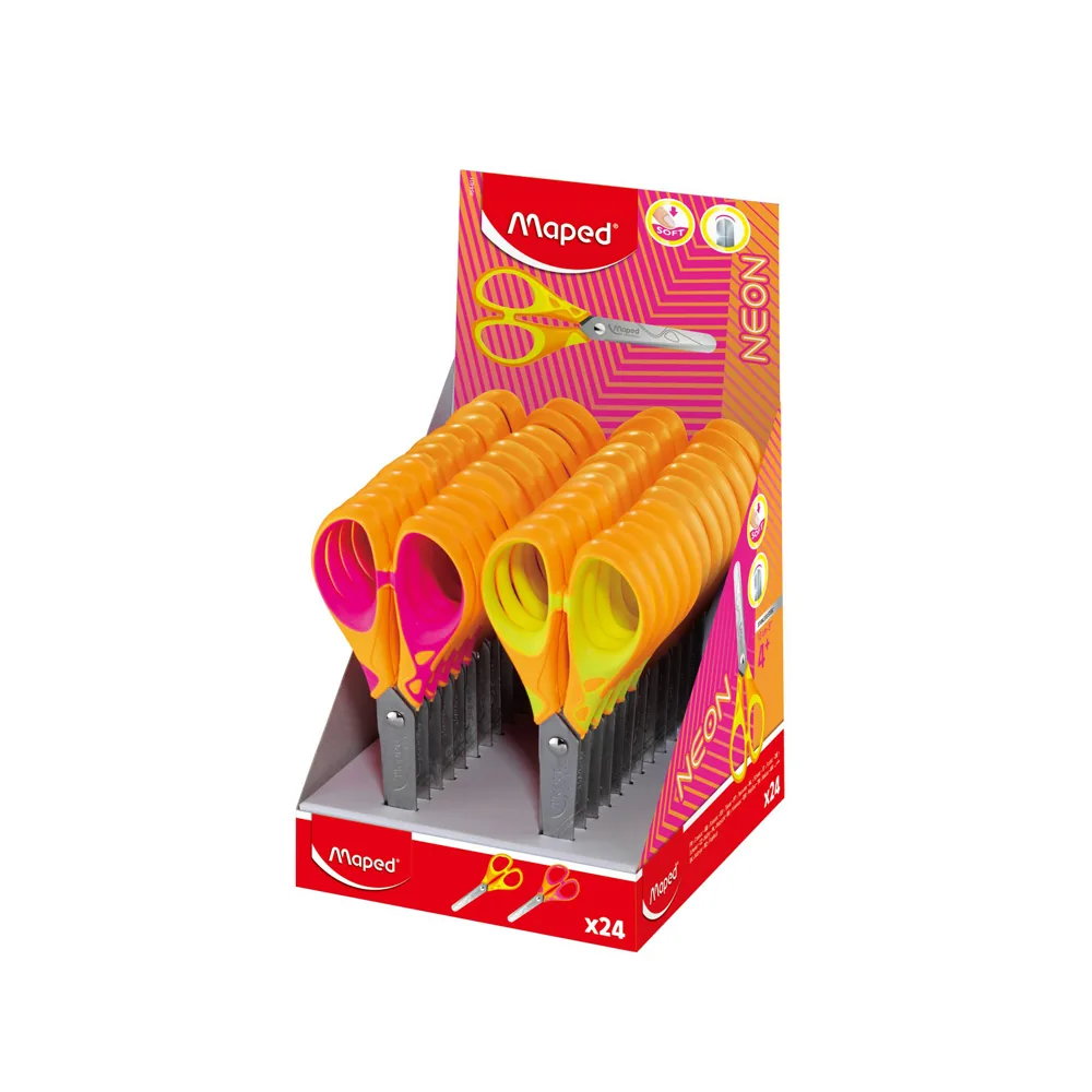 Tijera Escolar Maped Essentials Soft Neon 13 CM