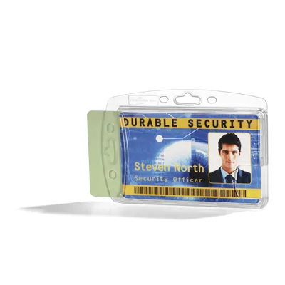 DURABLE Identificador Durable Poliestireno Rigido para 2 Tarjetas Vertical/horizontal 54X87 MM