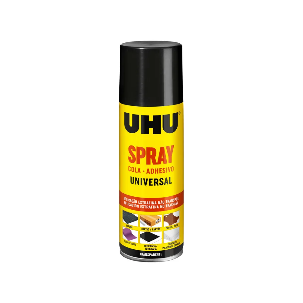 Pegamento Uhu Spray Adhesivo 3 en 1 Permanente Bote de 200 ML