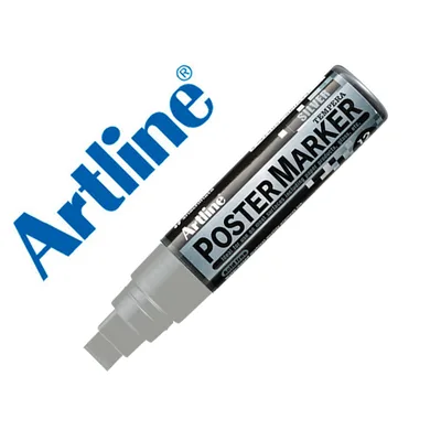 ARTLINE Rotulador Artline Poster Marker EPP-12 Punta Rectangular 12 MM Color Plata