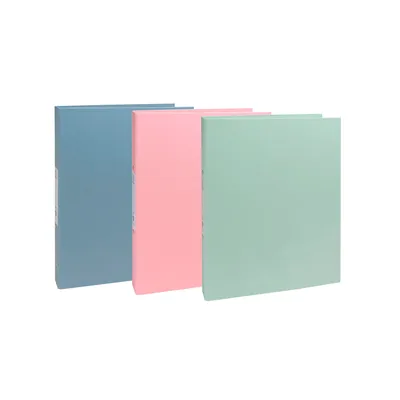 EXACOMPTA Carpeta de 2 Anillas 30 MM Redondas Exacompta Autentik DIN A4+ Carton Reciclado Forrado Colores Surtidos
