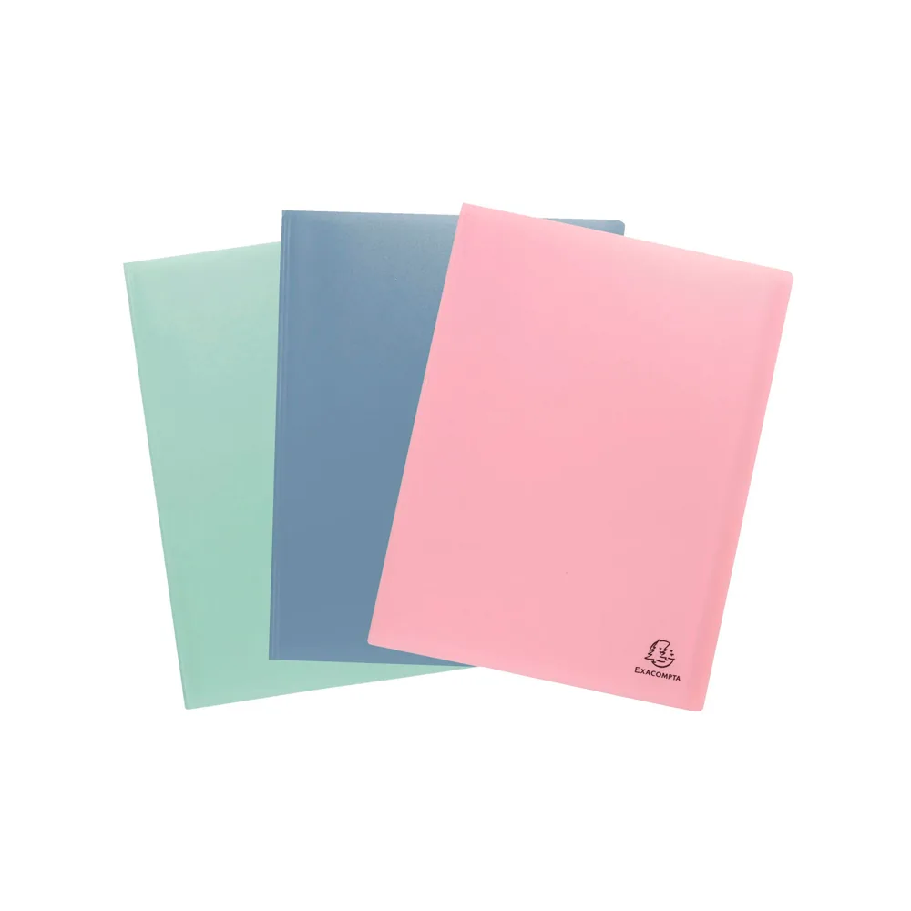 Carpeta Exacompta Autentik Escaparate 40 Fundas DIN A4 Polipropileno Reciclado Colores Surtidos