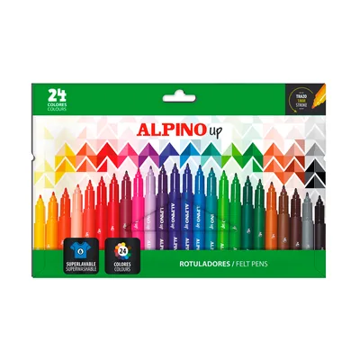 ALPINO Rotulador Alpino Up Punta 1 MM Caja de 24 Unidades Colores Surtidos
