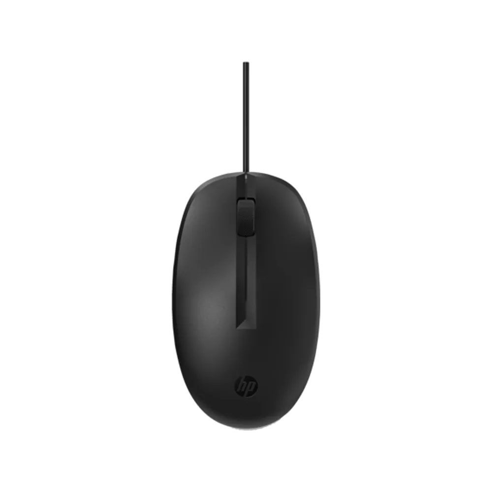 Raton Hp 125 Optico con Cable 3 Botones 1200 Dpi Color Negro
