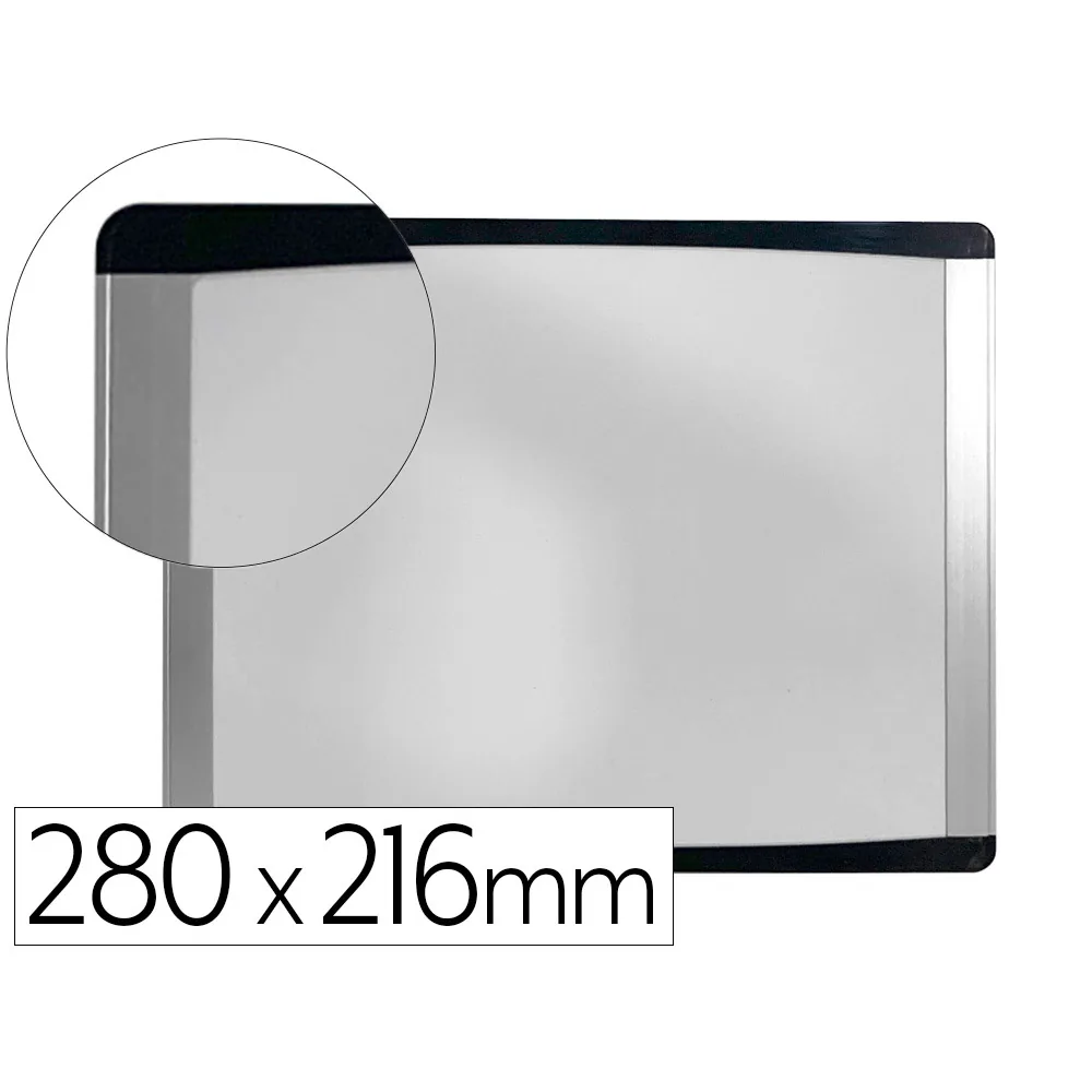 Pizarra Blanca Bi-Office Inka Magnetica Acero Lacado Marco de Aluminio y Laterales Plastico Negro 280X216 MM