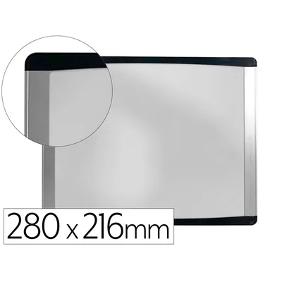 BI-OFFICE Pizarra Blanca Bi-Office Inka Magnetica Acero Lacado Marco de Aluminio y Laterales Plastico Negro 280X216 MM