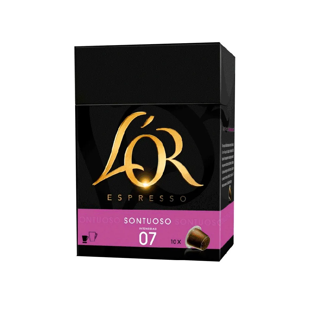 Cafe Lor Espresso Sontuoso Fuerza 8 Caja de 10 Capsulas