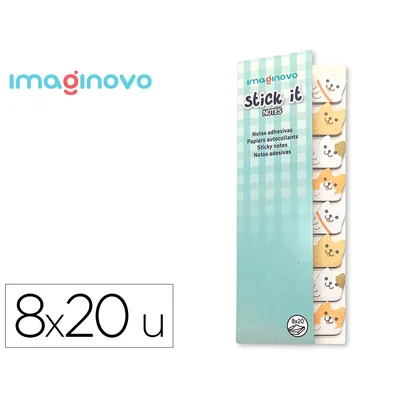 IMAGINOVO Bloc Notas Adhesivas Imaginovo Marcapaginas Perrito 160 Hojas 8X15X48 MM
