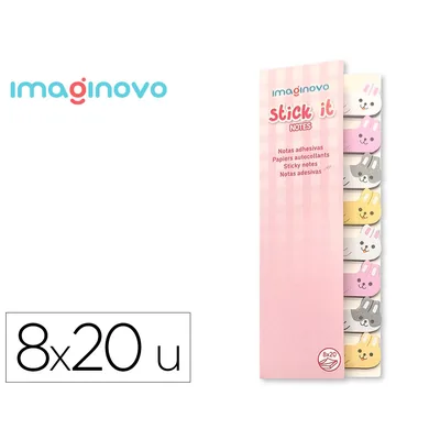 IMAGINOVO Bloc Notas Adhesivas Imaginovo Marcapaginas Conejo 160 Hojas 8X15X48 MM