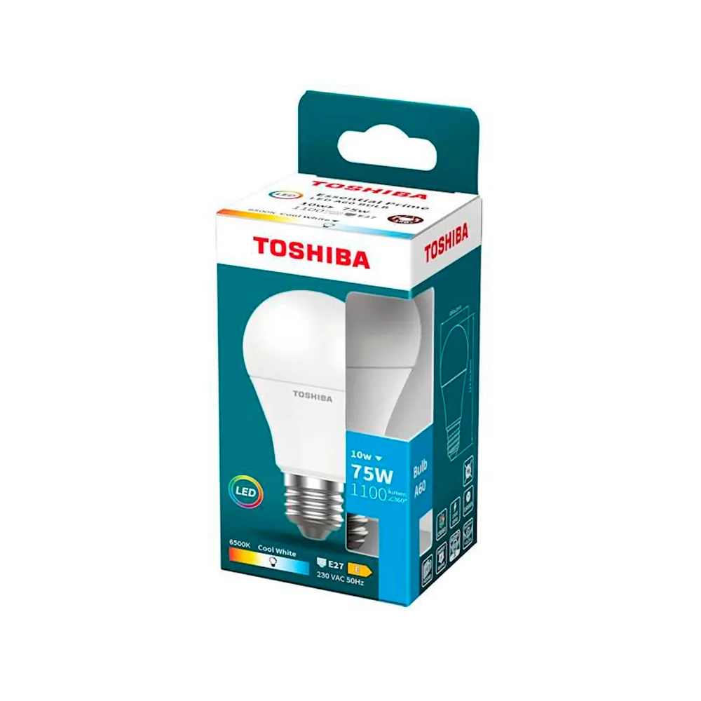 Bombilla Led Toshiba Essential A60 E27 10W Luz Fria 6500K