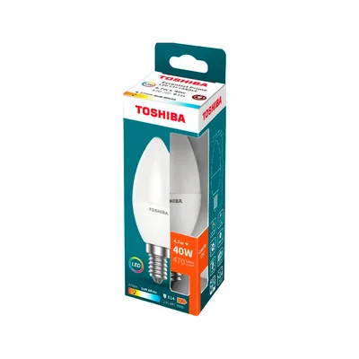 TOSHIBA Bombilla Led Toshiba Essential C37 E14 4.7W Luz Calida 2700K
