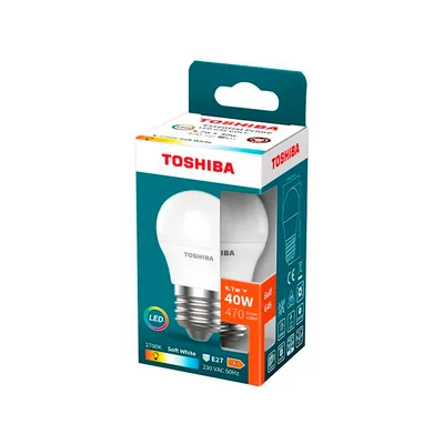 TOSHIBA Bombilla Led Toshiba Essential G45 E27 4.7W Luz Calida 2700K