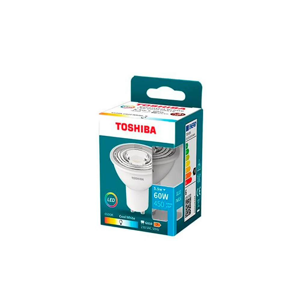 Foco Led Toshiba Essential GU10 5.5W Luz Fria 6500K