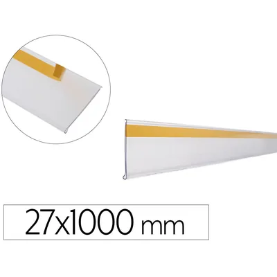 Q-CONNECT Soporte Portaprecios Q-Connect Adhesivo para Estanteria Etiqueta 27X1000 MM Semi-transparente