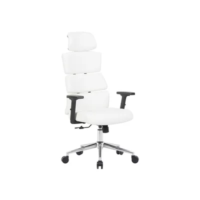 Q-CONNECT Silla Q-Connect Direccion Aurea Similpiel Alt Max 1400 MM Anc 520 MM Prof 510 MM Ruedas Premium Blanco