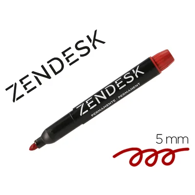 ZENDESK Rotulador Zendesk Marcador Permanente Rojo Punta Redonda 5MM Recargable