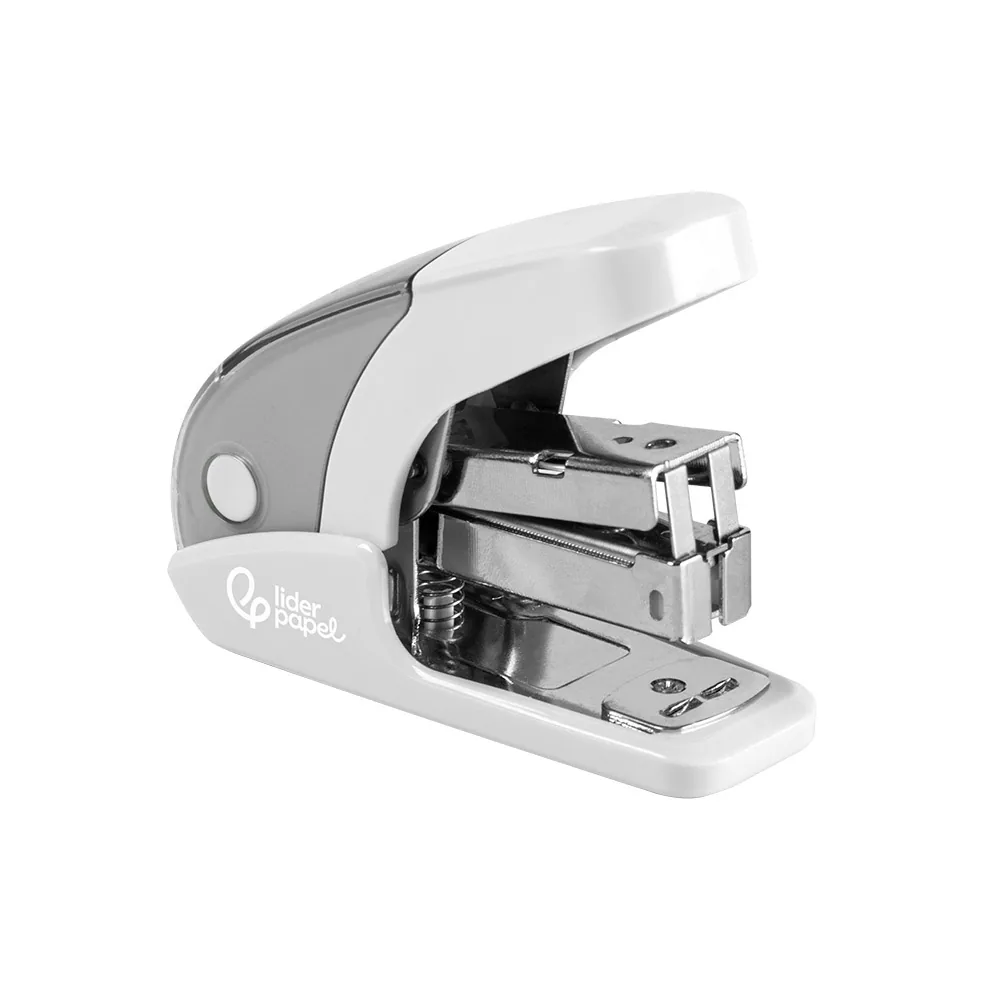 Grapadora Liderpapel Micro con Regalo de Caja de 1000 Grapas 24/6 26/6 Capacidad 20 Hojas Blanco