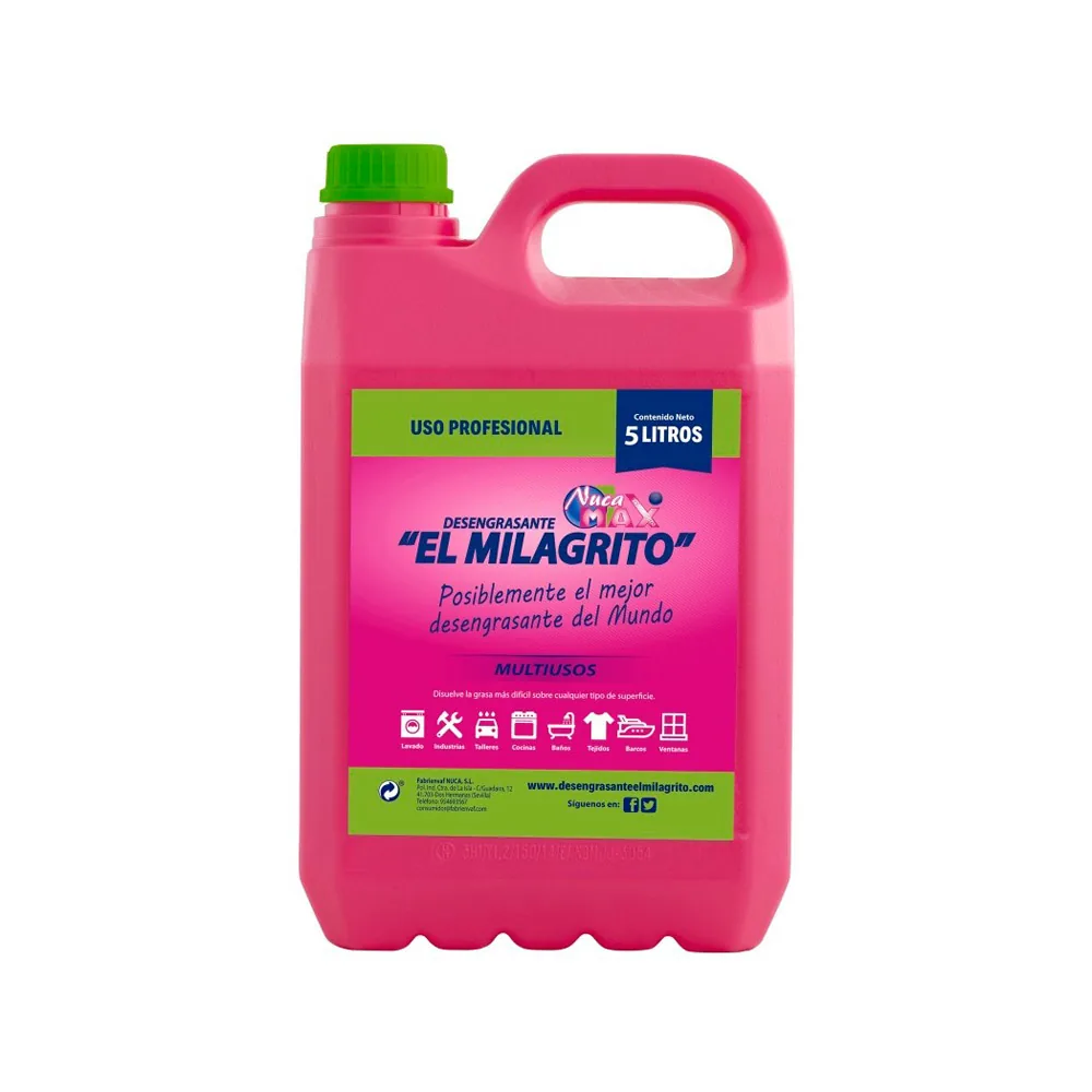 Limpiador Desengrasante Nuca Max el Milagrito Garrafa de 5 Litros