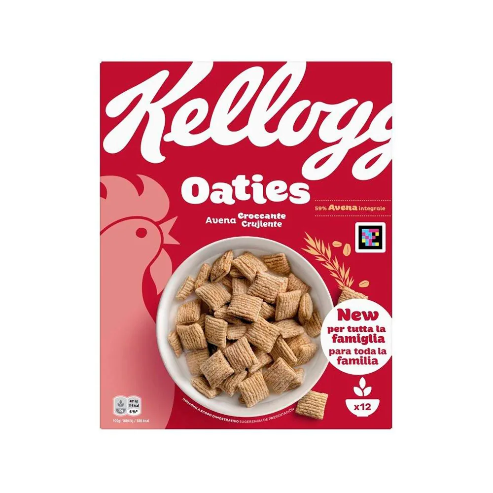 Cereales de Desayuno Kellogg Oaties Avena Crujiente Caja de 360 G