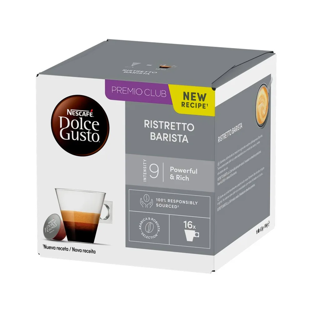 Cafe Dolce Gusto Ristretto Barista Intensidad 9 Caja de 16 Capsulas