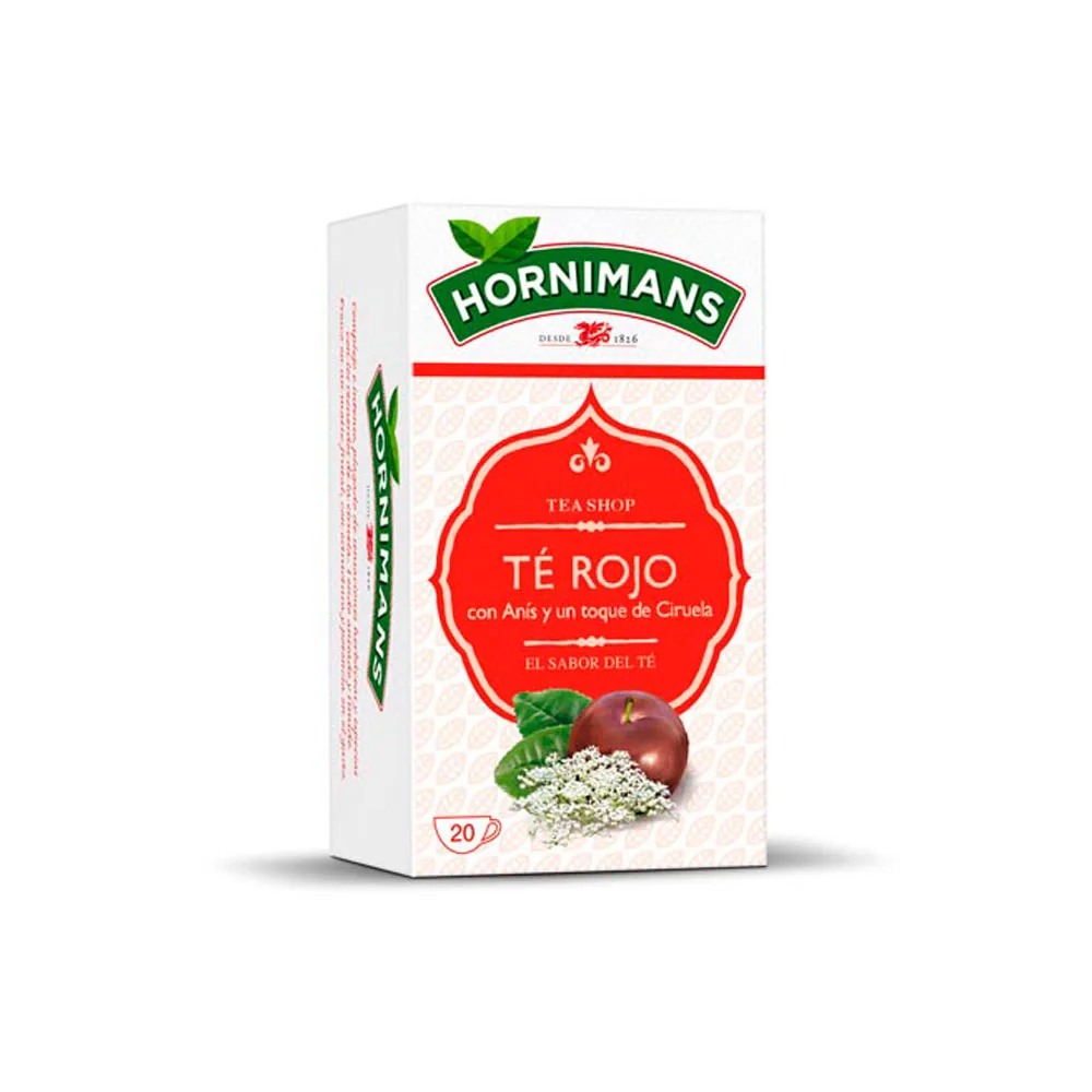 Te Rojo Hornimans con Anis y Toque de Ciruela Caja de 20 Bolsitas