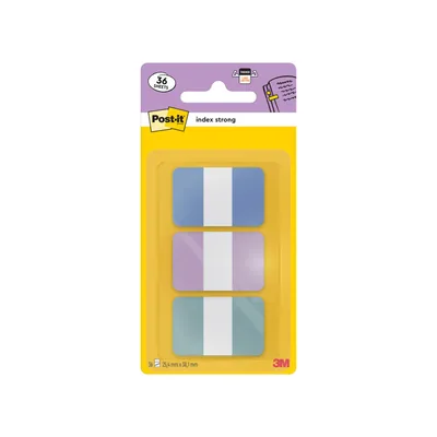 POST-IT Banderitas Separadoras Rigidas Dispensador Post-It Index Strong 686-3 Coast 25,4X38.1 MM Pack de 36