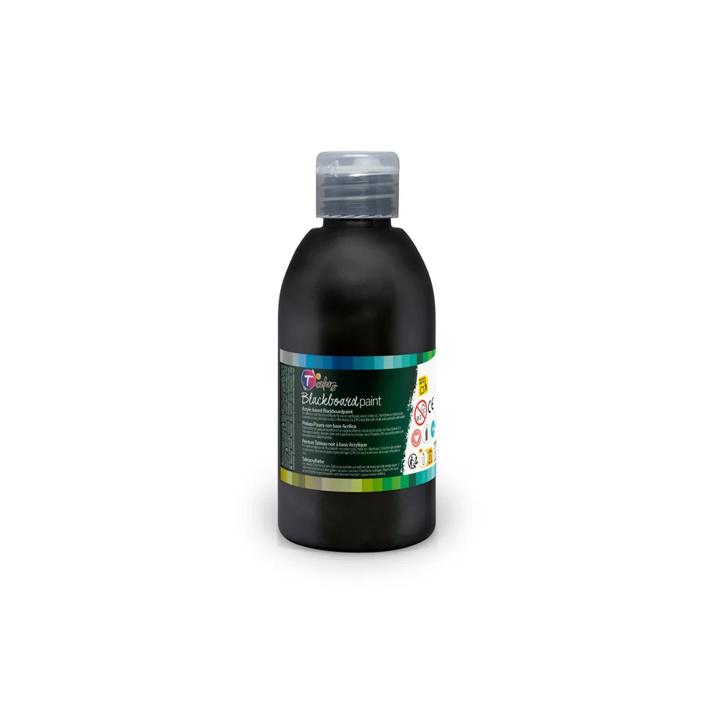 Pintura Acrilica Tcolors Efecto Pizarra Negra Base Acrilica Bote de 250 ML
