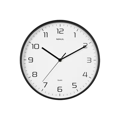 MAUL Reloj Maul Drip de Pared Redondo 30 CM Diametro Cuarzo Marco Negro