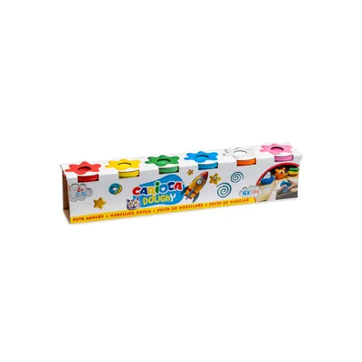 CARIOCA Pasta para Modelar Carioca Doughy 120 G Caja de 6 Unidades Colores Surtidos