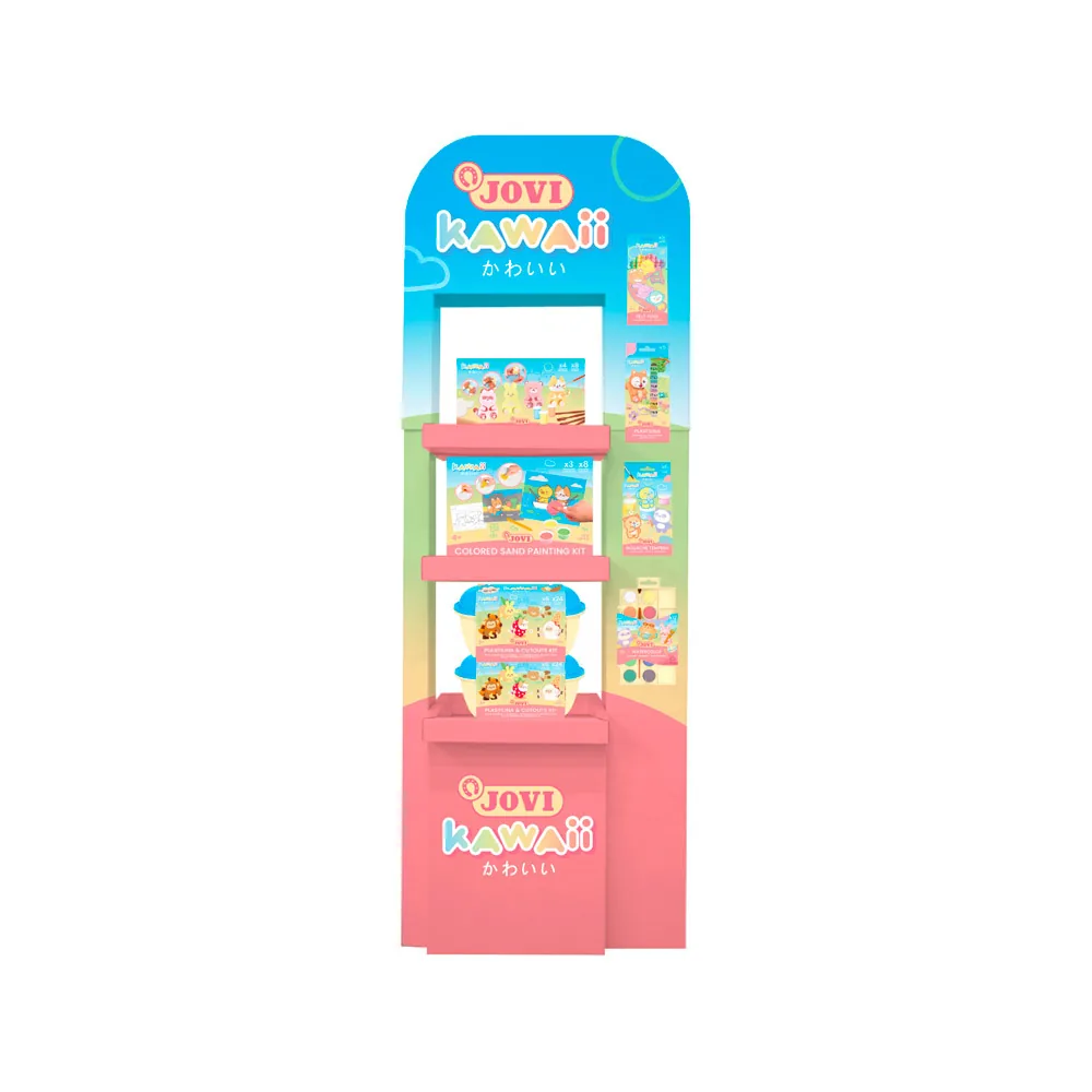 Expositor de Suelo Jovi Serie Kawaii 64 Unidades Surtidas